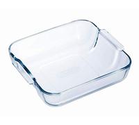 (TG. 30 cl) Pyrex Classic Tegame quadrato in vetro borosilicato 25x21x6cm_2lt -