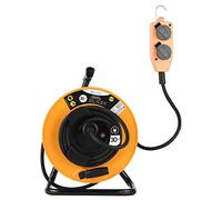 (TG. 30 m) Electraline 208671 enrouler elettrico Professional, Giallo/Nero, 30 m