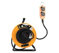 (TG. 30 M) Electraline 49211 Avvolgicavo con Prolunga Elettrica di Cavo in Gomma