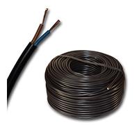 (TG. 30 Meter) Tubo flessibile rotondo in plastica, cavo LED H03VV-F 2 x 0,75 mm