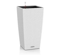 (TG. 30) Vaso in Resina per Piante Lechuza Cubico Cottage 30 Set Completo - Bian