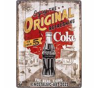 (TG. 30 x 40 cm) Nostalgic-Art Targhe Vintage Coca-Cola - Highway 66 - Idea