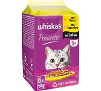 (TG. 300 g (Confezione da 12)) Whiskas Pranzetti Carni Bianche 1+ Adulto, Cibo U