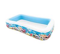 (TG. 305x183x56 cm) Intex- Piscina Family Pesci, Colore Bianco/Fantasia Marino,