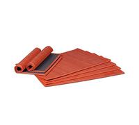 (TG. 30x45x0.3 cm) Relaxdays 10020505_47 Set di Tovagliette, Bambu, Rosso, 30x45