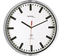 (TG. 30x5x30 cm) Technoline WT 8990 Orologio da Parete Radio, Metallo, Argento,