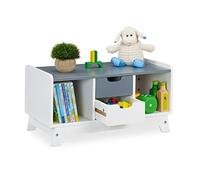 (TG. 30x60x30 cm) Relaxdays Scaffale Basso per la Cameretta dei Bambini, con 2 S