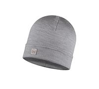 (TG. 31) Buff Solid Light Grey, Berretto Pesante Merino Unisex-Adult, Grigio Chi