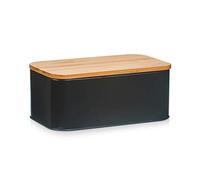 (TG. 31 x 18 x 12.5 cm) Zeller - Portapane, metallo, Nero , 31 x 18 x 12.5 cm