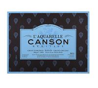 (TG. 31 x 41 cm) Canson Heritage - Blocco per acquerelli, incollato su 4 lati, 2
