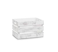 (TG. 31x21x18.7 cm) Zeller 15130 Cesto Contenitore, Legno, Bianco, 31x21x18.7 cm