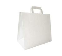 (TG. 32+17x29) Carte Dozio - Shopper in Kraft con fondo quadro, color Bianco, ma