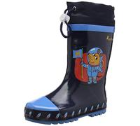 (TG. 32/33 EU) Playshoes Stivaletti Pioggia-Die Maus Astronauta, Stivali di Gomm