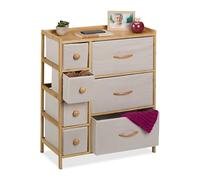 (TG. 32.5P x 61.5l x 73A cm (7 Cassetti)) Relaxdays Cassettiera Camera da Letto,