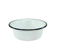 (TG. 32 cm) Krüger Karl Ciotola in Ferro smaltato, Misure a Scelta, Colore Bian