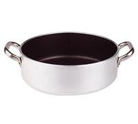 (TG. 32 cm) Pentole Agnelli ALSA2106S32 Casseruola Bassa con Maniglie, Alluminio