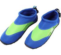 (TG. 32 EU) Cressi Coral Con Lacci, Scarpette Mare Unisex Bambini, Blu Verde Lim