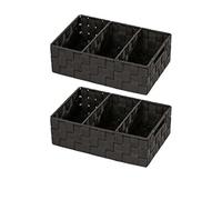 (TG. 32 x 10 x 21) Wenko Set 2 Cestino Porta Utensili Adria Nero 32 X 10 X 21 -