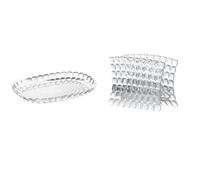 (TG. 32 x 22.5 x h3 cm) Guzzini Vassoio a Servire Piccolo Tiffany, Trasparente,