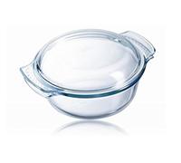 (TG. 32 x 27 cm) Pyrex Classic Casseruola tonda con coperchio a tegame in vetro