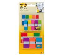 (TG. 320 Flags) Post-it - Confezione combinata di colori assortiti, 320 bandiere