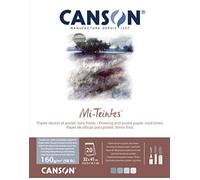(TG. 32x41cm) Canson Mi-Teintes- Blocco di 20 fogli 32x41 cm, 160 g/m², toni fr
