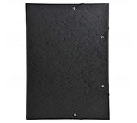 (TG. 32x44) Exacompta 59502E Cartelle con Elastici, 32x44 cm, Nero, cartone - NU