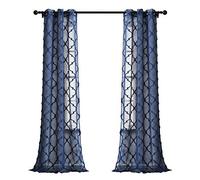 (TG. 33L x 35.6A cm (1 Pannelli)) Lush Decor Navy Avon Trellis-Coppia di Tende T