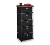 (TG. 33P x 43l x 105A cm (5 Cassetti)) Relaxdays Cassettiera in Stile Industrial