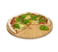 (TG. 33x33x1.5 cm) Relaxdays 10020241 Piatto per Pizza, Legno, Marrone, 33x33x1.
