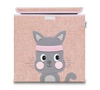 (TG. 33x33x33 cm (1er Pack)) LIFENEY Scatola portaoggetti con coperchio e gatto,