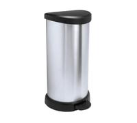 (TG. 34.9x29.8x69.7 cm) Curver Deco Bin D-Shape A Pedale, 40 L, Metallo, 30.9 x