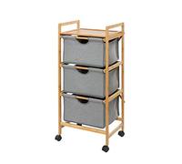 (TG. 34 x 44 x 96 cm) WENKO DIE BESSERE IDEE Carrello portabiancheria Bahari - N