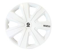 (TG. 35,5 cm (14")) Sparco Set Copricerchi 4 Pezzi Palermo 14 Pollici Bianco - N