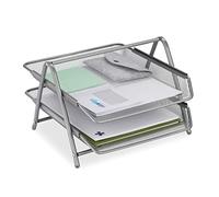 (TG. 35.5 x 30 x 35.5 cm) Relaxdays Organizer Portadocumenti con 2 Vaschette, Po