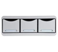 (TG. 35,50 x 27 x 13,40) Exacompta 318740D Cassettiere, Grigio Chiaro, 35.5 x 27