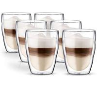 (TG. 35 cl) Bodum - Set di 6 Bicchieri a Doppia Parete, Modello: Pilatus, Vetro,