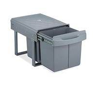(TG. 35 x 25,5 x 47,5 cm) Relaxdays Pattumiera Estraibile con 2 Secchi, Bidoni R
