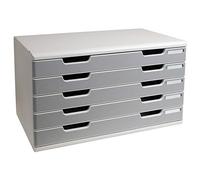(TG. 35 x 57,60 x 32) Exacompta 322041D Cassettiere, Grigio Chiaro/Granito, 35 x