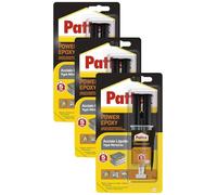(TG. 35g (Confezione da 3)) Pattex Power Epoxy Acciaio Liquido, colla epossidica