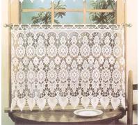 (TG. 35W x 24L) Today's Curtain Medallion Macramé Tier 61 cm, Ecru, 35 x 24 L -