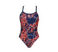(TG. 36) ARENA W Earth Texture Challenge Back One Piece Costume da Bagno, Blu Na