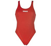 (TG. 36) Arena W Solid Swim Tech High, Costume Sportivo Donna, Rosso (Red/White)