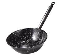 (TG. 36 cm) Garcima smaltato Padella Profonda con Un Manico, Colore: Nero, Confe