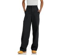 (TG. 36) Dickies Pantaloni da Donna in Twill a Gamba Larga, Nero risciacquato, 6