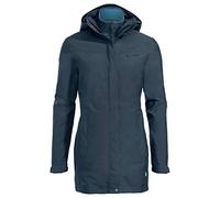 (TG. 36) VAUDE Parka 3 in 1 da Donna Idris Giacca Doppia, Blu Acciaio, 36 - NUOV