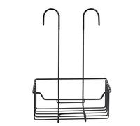 (TG. 36 x 14 x 25 cm) Wenko Cestello in acciaio inox Milo, 25 x 36 x 14 cm, Nero