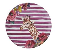 (TG. 36 x 36 x 1.5 cm) Mikasa Wild at Heart Vassoio rotondo Giraffa, vassoio da
