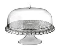 (TG. Ø36 x h28 cm) Guzzini Alzata con Campana Tiffany, Grigio Cielo, Ø36 x h28