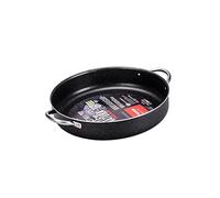 (TG. 36cm) Moneta Etnea PRO Tegame con Manico Inox, Alluminio, Nero, 36 cm - NUO